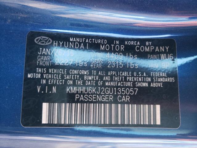 Photo 9 VIN: KMHHU6KJ2GU135057 - HYUNDAI GENESIS CO 