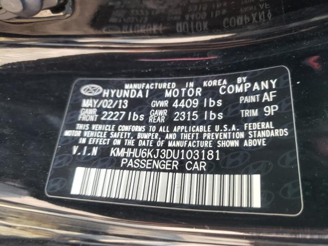 Photo 9 VIN: KMHHU6KJ3DU103181 - HYUNDAI GENESIS CO 