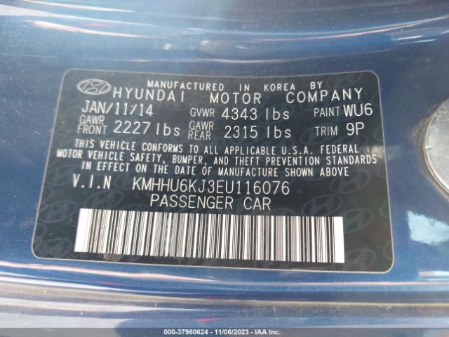 Photo 8 VIN: KMHHU6KJ3EU116076 - HYUNDAI GENESIS 