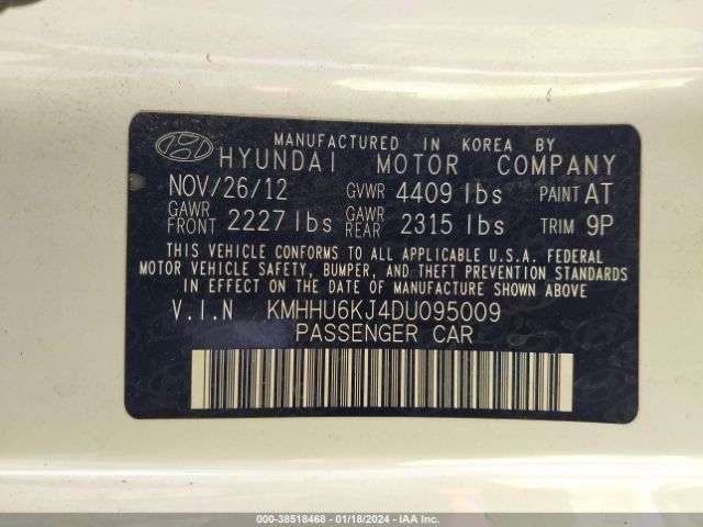 Photo 8 VIN: KMHHU6KJ4DU095009 - HYUNDAI GENESIS 