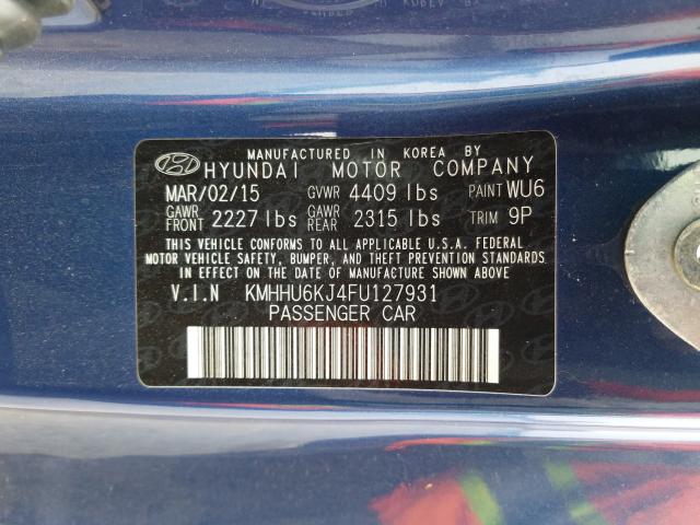 Photo 9 VIN: KMHHU6KJ4FU127931 - HYUNDAI GENESIS CO 