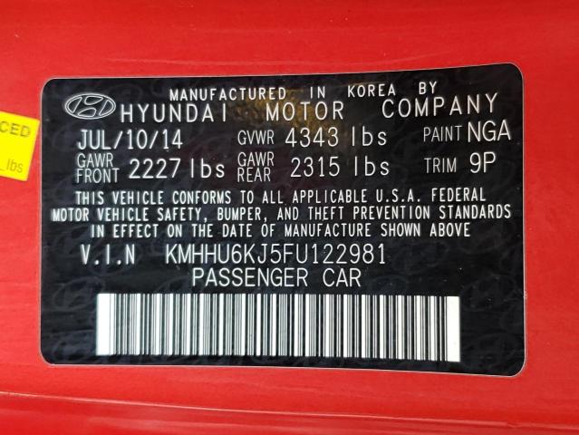 Photo 9 VIN: KMHHU6KJ5FU122981 - HYUNDAI GENESIS CO 