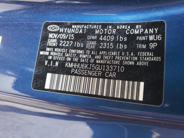 Photo 9 VIN: KMHHU6KJ5GU133710 - HYUNDAI GENESIS CO 