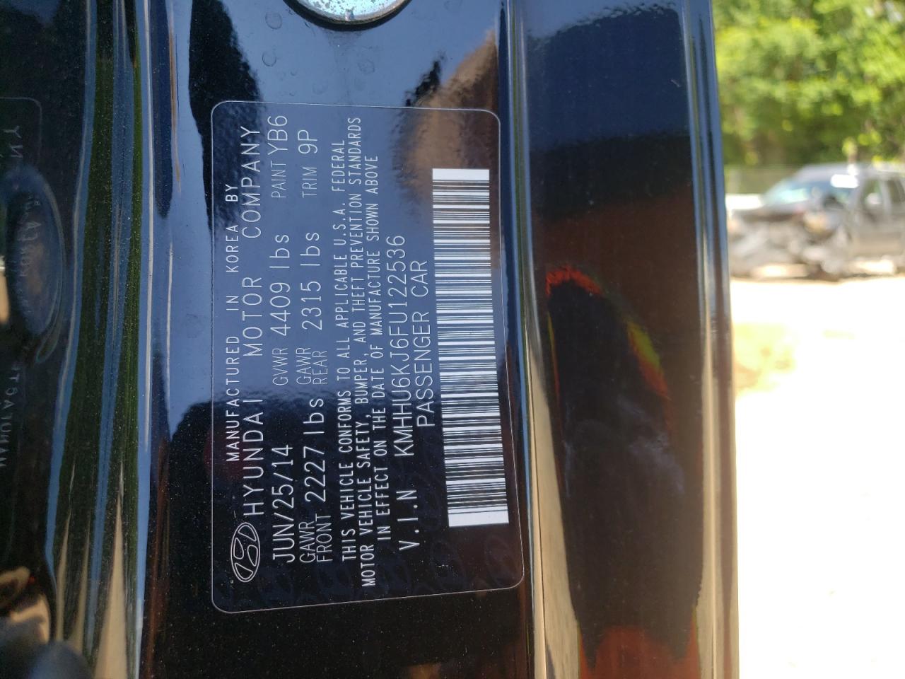 Photo 11 VIN: KMHHU6KJ6FU122536 - HYUNDAI GENESIS 