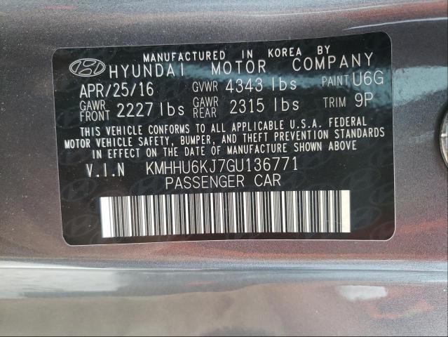 Photo 9 VIN: KMHHU6KJ7GU136771 - HYUNDAI GENESIS CO 