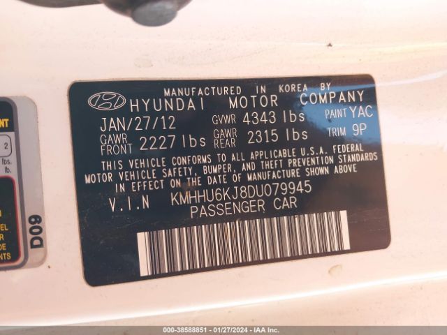 Photo 8 VIN: KMHHU6KJ8DU079945 - HYUNDAI GENESIS 