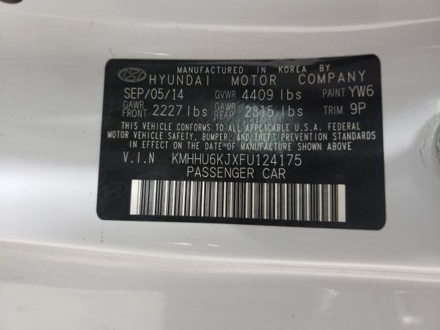 Photo 9 VIN: KMHHU6KJXFU124175 - HYUNDAI GENESIS CO 