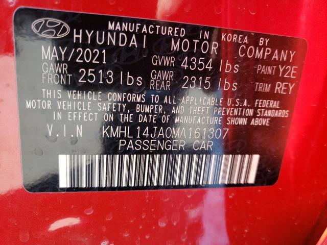 Photo 9 VIN: KMHL14JA0MA161307 - HYUNDAI SONATA SEL 