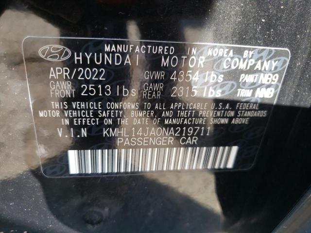 Photo 12 VIN: KMHL14JA0NA219711 - HYUNDAI SONATA SEL 