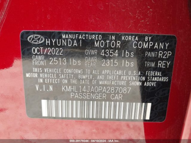 Photo 8 VIN: KMHL14JA0PA287087 - HYUNDAI SONATA 