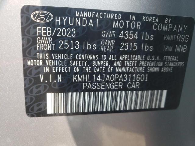 Photo 11 VIN: KMHL14JA0PA311601 - HYUNDAI SONATA SEL 