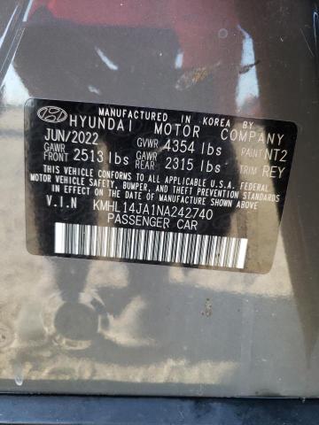 Photo 11 VIN: KMHL14JA1NA242740 - HYUNDAI SONATA SEL 