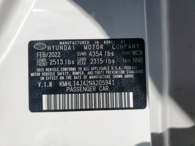 Photo 11 VIN: KMHL14JA2NA205941 - HYUNDAI SONATA SEL 