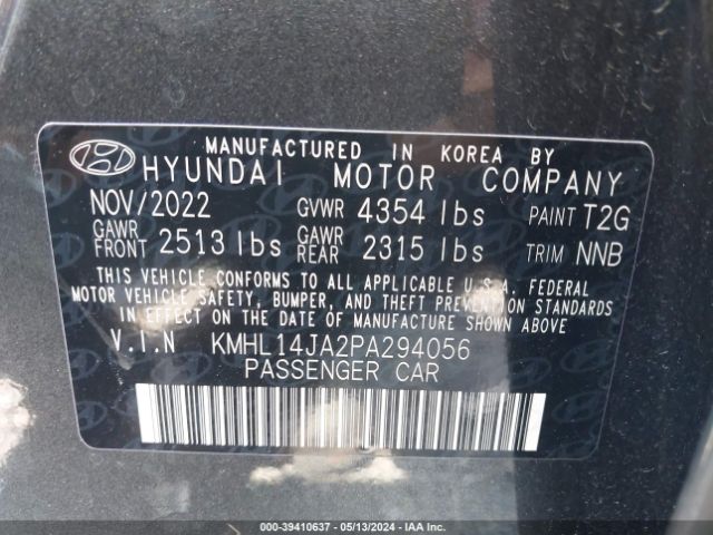 Photo 8 VIN: KMHL14JA2PA294056 - HYUNDAI SONATA 