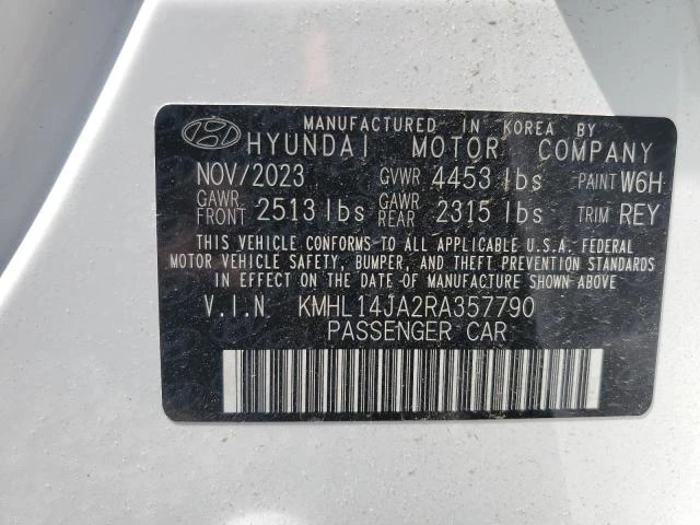 Photo 12 VIN: KMHL14JA2RA357790 - HYUNDAI SONATA SEL 