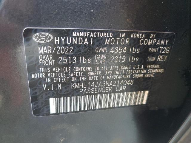 Photo 13 VIN: KMHL14JA3NA214048 - HYUNDAI SONATA SEL 