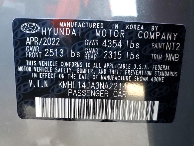 Photo 9 VIN: KMHL14JA3NA221498 - HYUNDAI SONATA SEL 