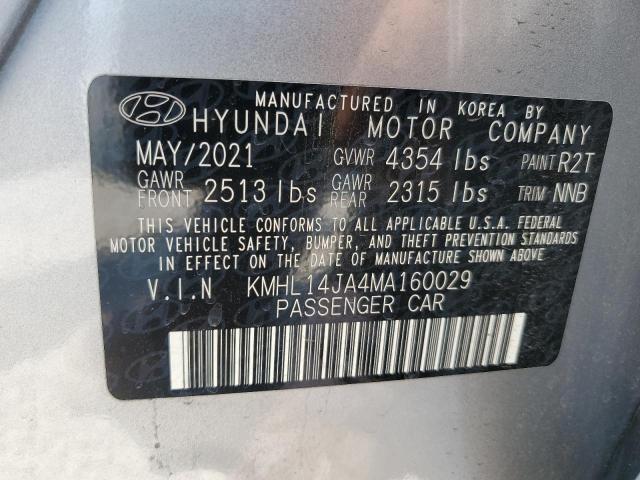 Photo 11 VIN: KMHL14JA4MA160029 - HYUNDAI SONATA SEL 