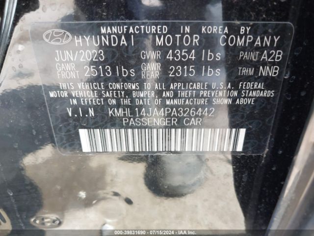 Photo 8 VIN: KMHL14JA4PA326442 - HYUNDAI SONATA 