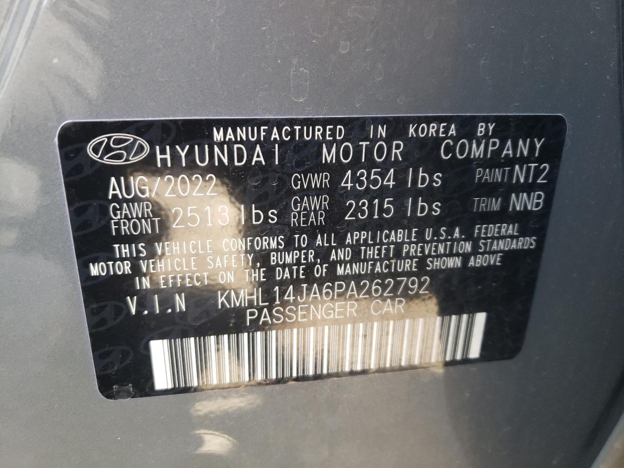 Photo 11 VIN: KMHL14JA6PA262792 - HYUNDAI SONATA 