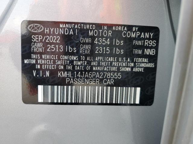 Photo 12 VIN: KMHL14JA6PA278555 - HYUNDAI SONATA SEL 