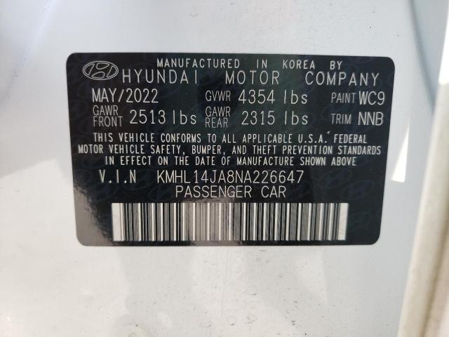 Photo 11 VIN: KMHL14JA8NA226647 - HYUNDAI SONATA SEL 