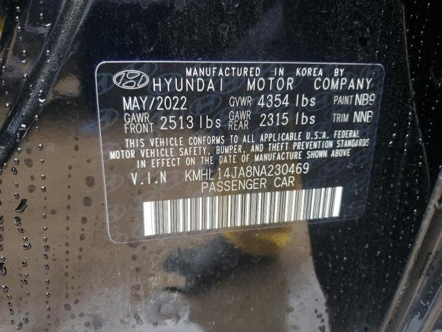 Photo 11 VIN: KMHL14JA8NA230469 - HYUNDAI SONATA SEL 