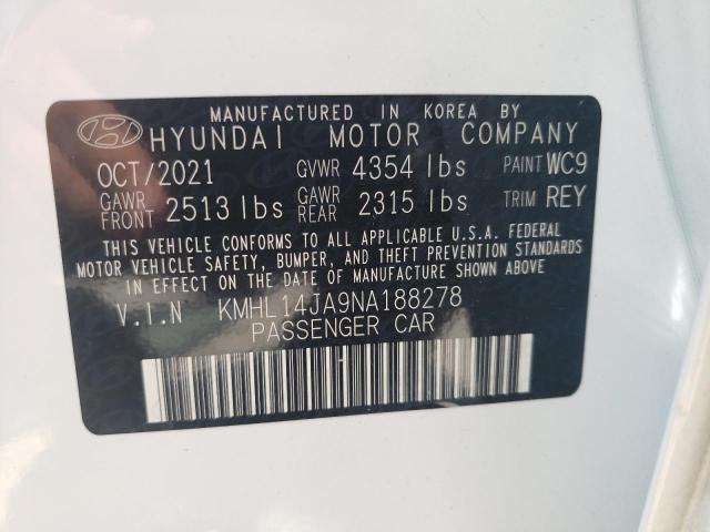 Photo 9 VIN: KMHL14JA9NA188278 - HYUNDAI SONATA SEL 