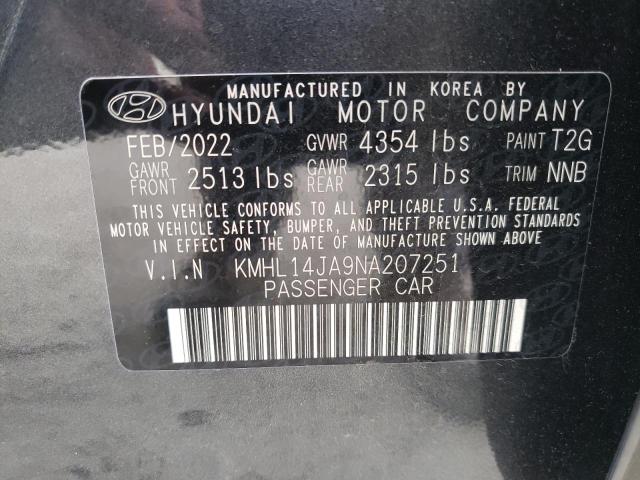 Photo 11 VIN: KMHL14JA9NA207251 - HYUNDAI SONATA 