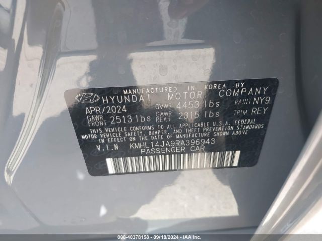 Photo 8 VIN: KMHL14JA9RA396943 - HYUNDAI SONATA 