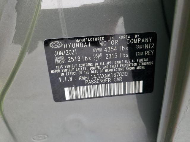 Photo 9 VIN: KMHL14JAXNA167830 - HYUNDAI SONATA SEL 