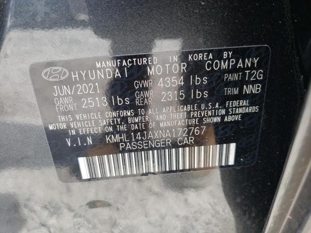 Photo 9 VIN: KMHL14JAXNA172767 - HYUNDAI SONATA SEL 