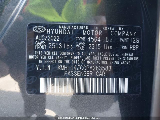 Photo 8 VIN: KMHL14JC0PA263583 - HYUNDAI SONATA 