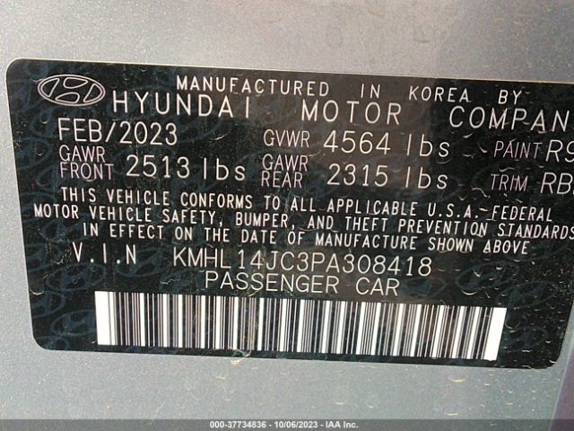 Photo 8 VIN: KMHL14JC3PA308418 - HYUNDAI SONATA 