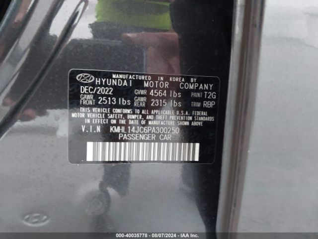 Photo 8 VIN: KMHL14JC6PA300250 - HYUNDAI SONATA 