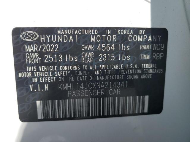 Photo 9 VIN: KMHL14JCXNA214341 - HYUNDAI SONATA SEL 