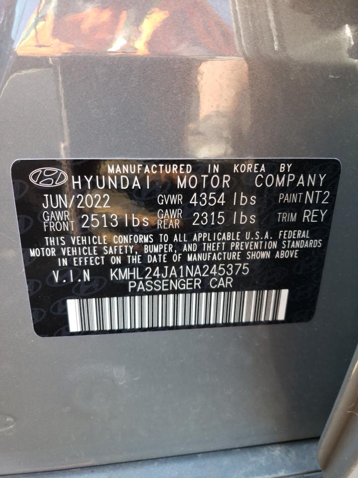 Photo 11 VIN: KMHL24JA1NA245375 - HYUNDAI SONATA 