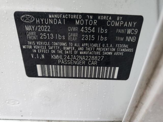 Photo 11 VIN: KMHL24JA2NA228827 - HYUNDAI SONATA SE 