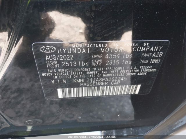 Photo 8 VIN: KMHL24JA3PA262245 - HYUNDAI SONATA 