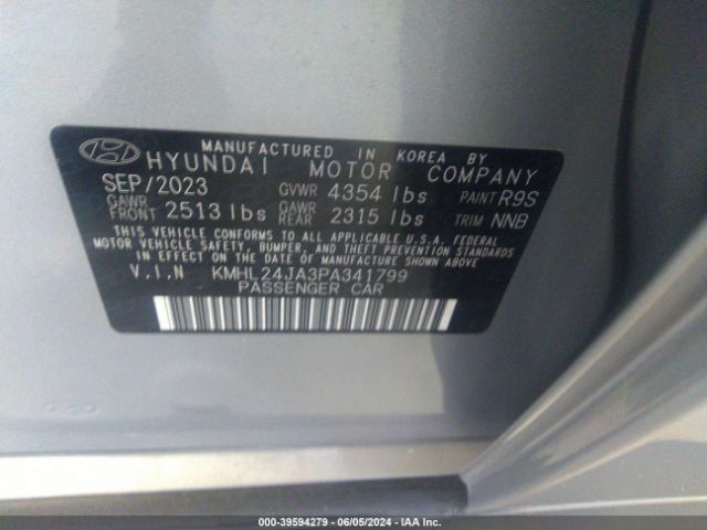 Photo 8 VIN: KMHL24JA3PA341799 - HYUNDAI SONATA 