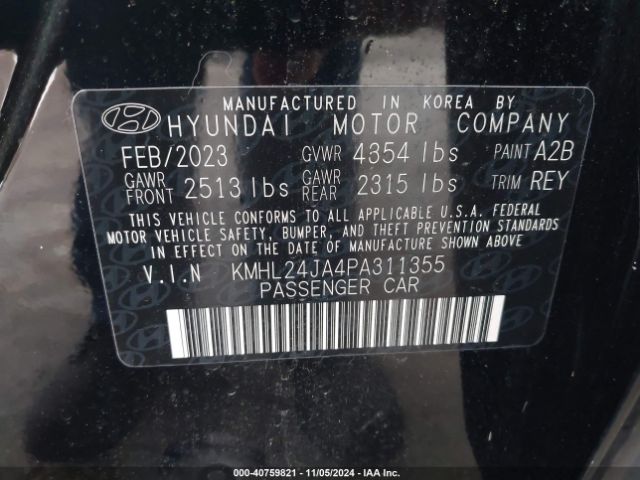 Photo 8 VIN: KMHL24JA4PA311355 - HYUNDAI SONATA 