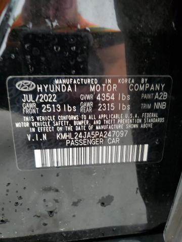 Photo 11 VIN: KMHL24JA5PA247097 - HYUNDAI SONATA 