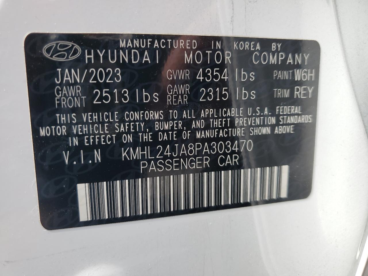 Photo 12 VIN: KMHL24JA8PA303470 - HYUNDAI SONATA 