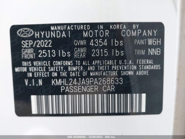 Photo 8 VIN: KMHL24JA9PA268633 - HYUNDAI SONATA 