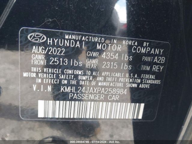 Photo 8 VIN: KMHL24JAXPA258984 - HYUNDAI SONATA 