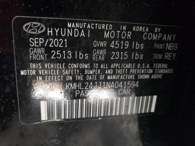 Photo 11 VIN: KMHL24JJ1NA041594 - HYUNDAI SONATA HYB 