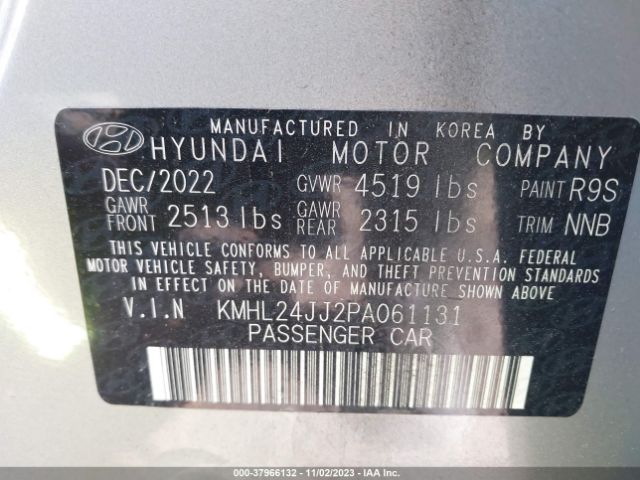 Photo 8 VIN: KMHL24JJ2PA061131 - HYUNDAI SONATA HYBRID 