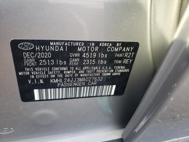 Photo 9 VIN: KMHL24JJ3MA027632 - HYUNDAI SONATA HYB 