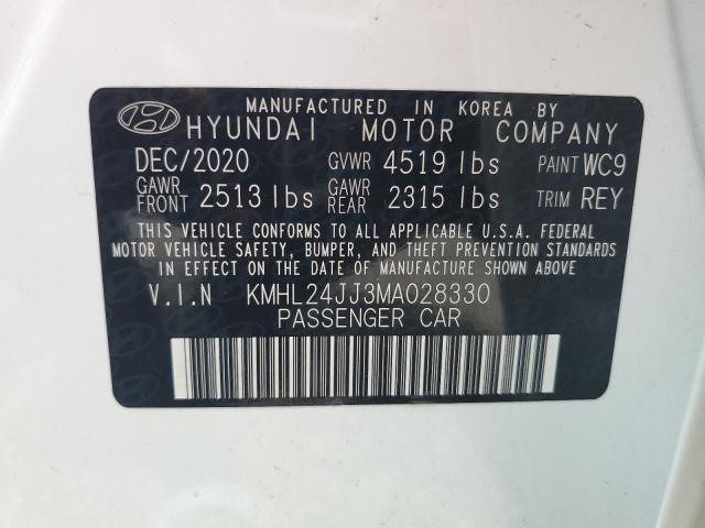 Photo 12 VIN: KMHL24JJ3MA028330 - HYUNDAI SONATA HYB 