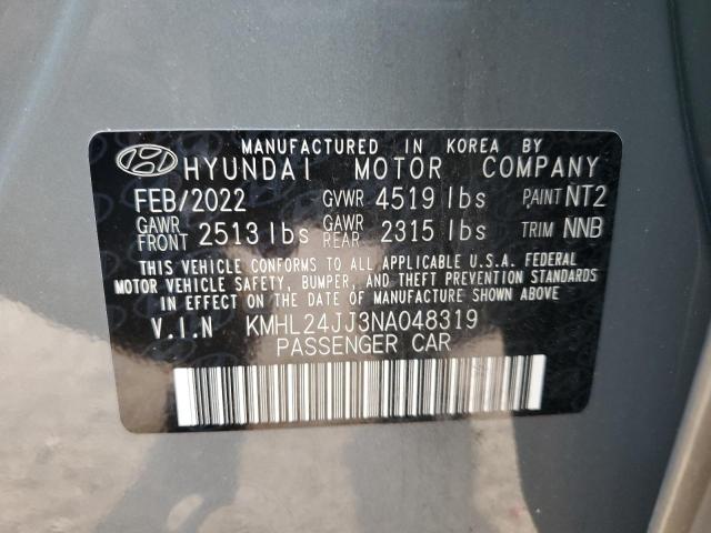 Photo 12 VIN: KMHL24JJ3NA048319 - HYUNDAI SONATA HYB 